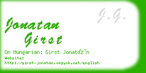 jonatan girst business card